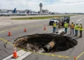 LaGuardia airport runway sinkhole